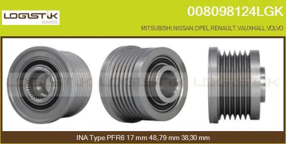 Belt Pulley, alternator (008098124LGK)