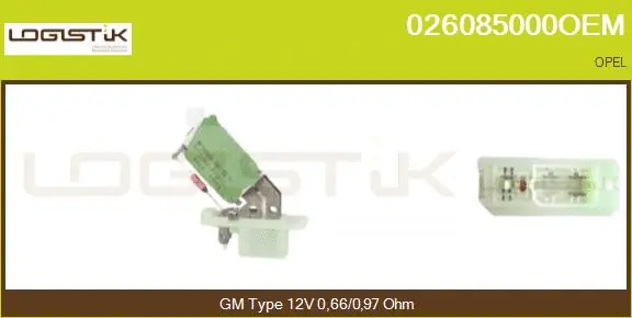 Resistor, interior blower (026085000OEM)
