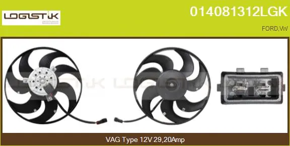 Fan, engine cooling (014081312LGK)