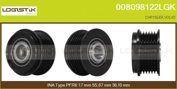 Belt Pulley, alternator (008098122LGK)