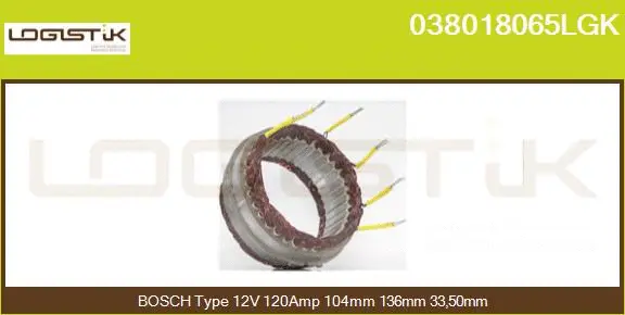 Stator, alternator (038018065LGK)