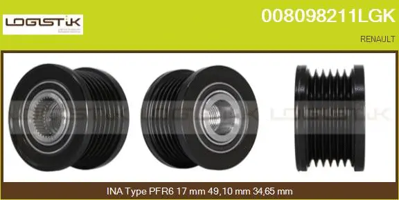 Belt Pulley, alternator (008098211LGK)