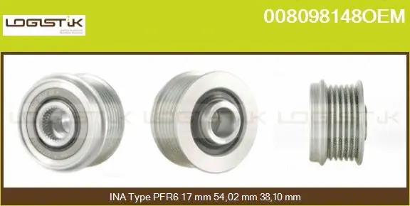 Belt Pulley, alternator (008098148OEM)