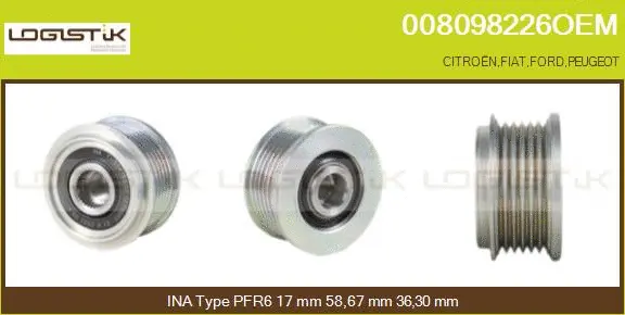 Belt Pulley, alternator (008098226OEM)