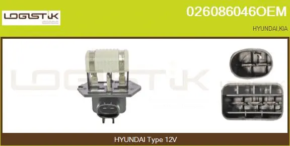 Series resistor, electric motor (radiator fan) (026086046OEM)