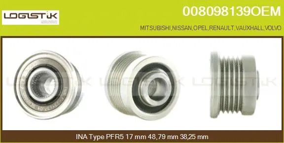 Belt Pulley, alternator (008098139OEM)