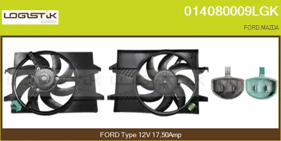 Electric Motor, radiator fan (014080009LGK)