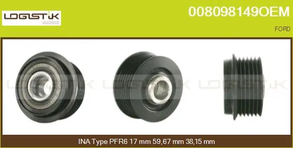 Belt Pulley, alternator (008098149OEM)