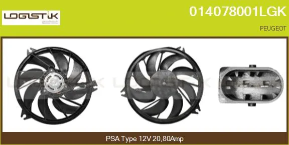 Electric Motor, radiator fan (014078001LGK)