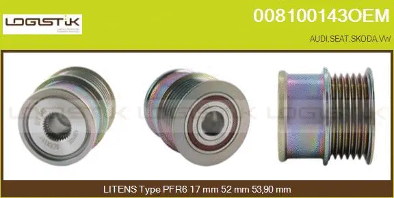 Belt Pulley, alternator (008100143OEM)