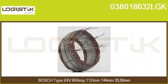 Stator, alternator (038018632LGK)