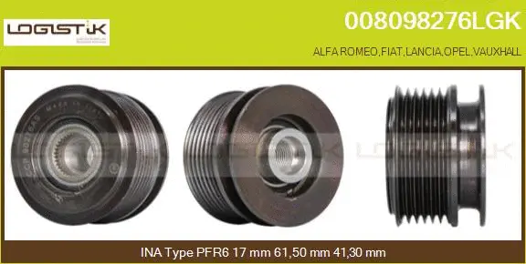 Belt Pulley, alternator (008098276LGK)