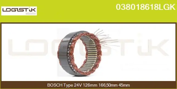 Stator, alternator (038018618LGK)