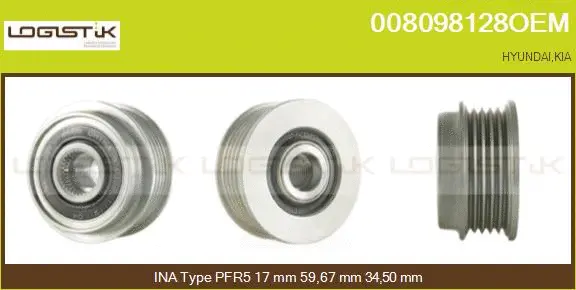 Belt Pulley, alternator (008098128OEM)