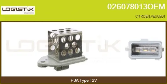 Series resistor, electric motor (radiator fan) (026078013OEM)