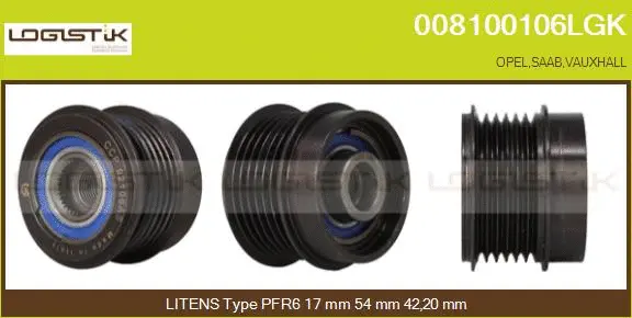 Belt Pulley, alternator (008100106LGK)
