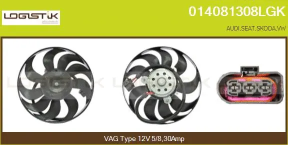 Fan, engine cooling (014081308LGK)