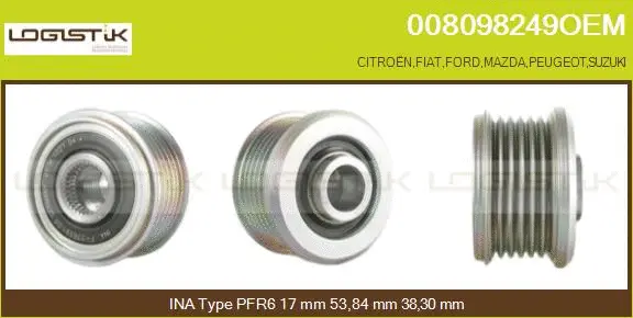 Belt Pulley, alternator (008098249OEM)