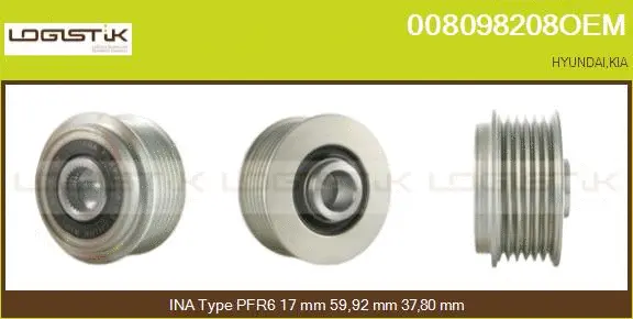 Belt Pulley, alternator (008098208OEM)