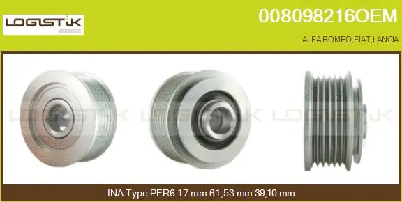 Belt Pulley, alternator (008098216OEM)