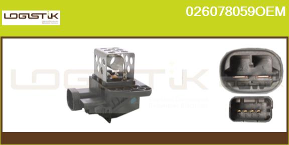 Series resistor, electric motor (radiator fan) (026078059OEM)