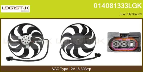 Fan, engine cooling (014081333LGK)