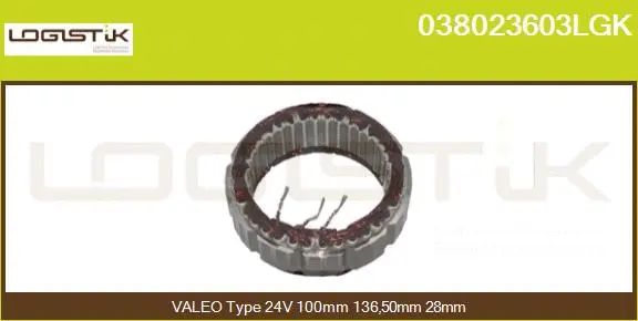 Stator, alternator (038023603LGK)
