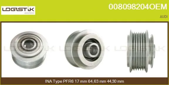 Belt Pulley, alternator (008098204OEM)