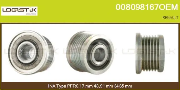 Belt Pulley, alternator (008098167OEM)