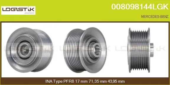 Belt Pulley, alternator (008098144LGK)