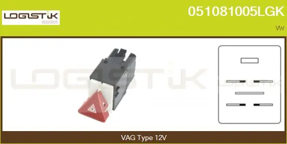 Hazard Warning Light Switch (051081005LGK)