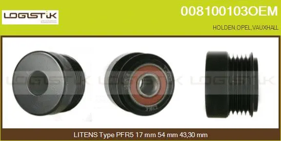 Belt Pulley, alternator (008100103OEM)