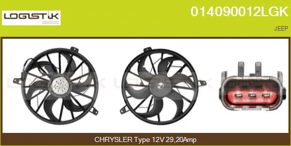 Electric Motor, radiator fan (014090012LGK)