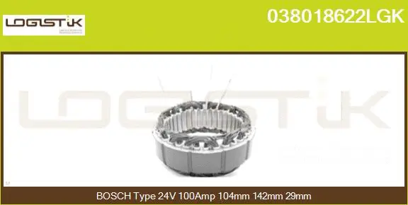 Stator, alternator (038018622LGK)