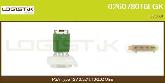 Resistor, interior blower (026078016LGK)