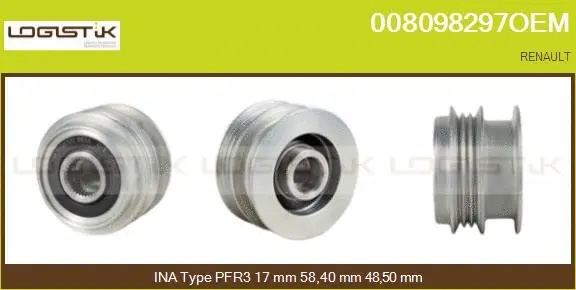 Belt Pulley, alternator (008098297OEM)