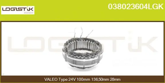 Stator, alternator (038023604LGK)