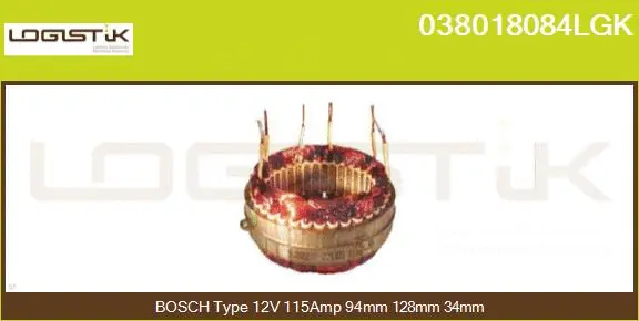 Stator, alternator (038018084LGK)