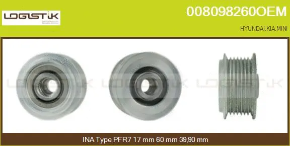 Belt Pulley, alternator (008098260OEM)