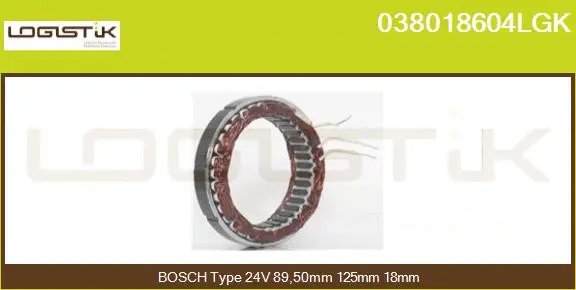 Stator, alternator (038018604LGK)