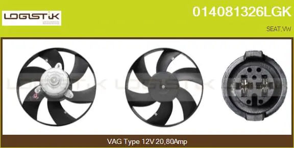 Fan, engine cooling (014081326LGK)