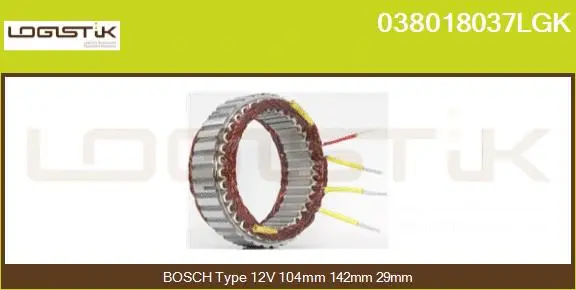 Stator, alternator (038018037LGK)