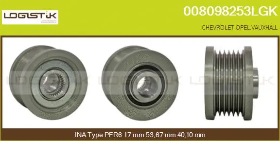 Belt Pulley, alternator (008098253LGK)