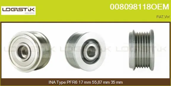 Belt Pulley, alternator (008098118OEM)