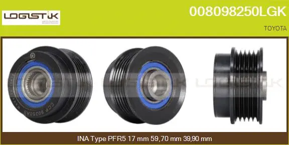 Belt Pulley, alternator (008098250LGK)