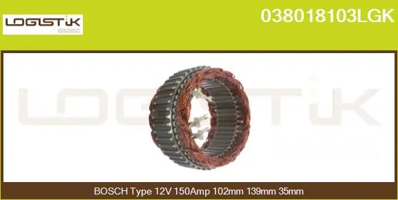 Stator, alternator (038018103LGK)