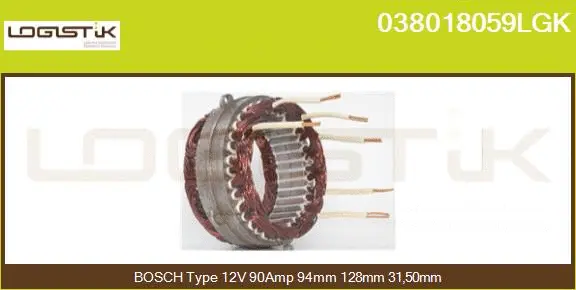 Stator, alternator (038018059LGK)