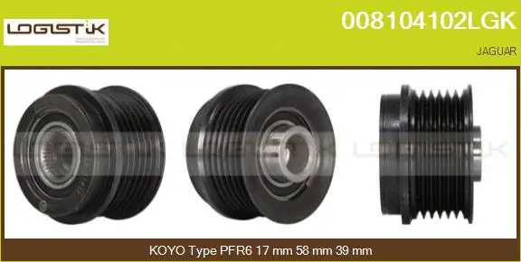 Belt Pulley, alternator (008104102LGK)