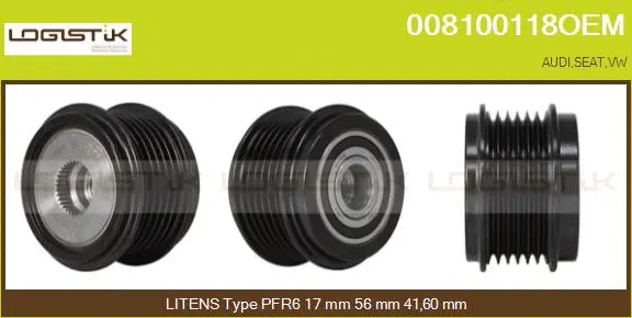 Belt Pulley, alternator (008100118OEM)