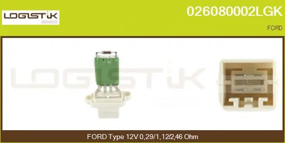 Resistor, interior blower (026080002LGK)